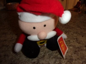McDonalds Weihnachtsmann Plüsch 2003 9 Zoll Weihnachten mit Etikett - Bild 1 von 5