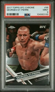 2017 Topps UFC Chrome Georges St-Pierre PSA 9 (1st Chrome) #96 - Picture 1 of 2
