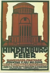 Original vintage poster HINDENBURG FEIER GERMAN WW I 1918 - Picture 1 of 1