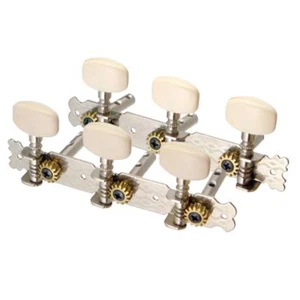 2 Stück Akustikgitarre Saiten Stimmwirbel Maschinenköpfe Tuner 3R3L Chrom - Bild 1 von 6