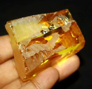 Piedra preciosa suelta áspera de circón amarillo de la mejor calidad certificada por EGL de 950 quilates 5OSS - Imagen 1 de 5