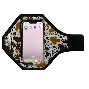 Showman Cow Print Phone Holster/Armband - Picture 1 of 3