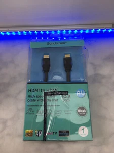 Sandstrom HDMI to HDMI Cable with Ethernet - Black Series 1 Metre #188 - Picture 1 of 3