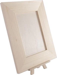 Unpainted Wood Picture Frame Hanging Photo Prints Display Blank Pine | No Glass - Picture 1 of 18