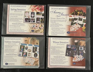 Lot of 4 Creative Memories Vintage Sticker Packs ~ SPRING~Summer~FALL~Winter~NLA - Picture 1 of 5