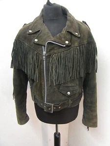 RARE VINTAGE SCHOTT PERFECTO FRINGED LEATHER MOTORCYCLE JACKET SIZE 46 OR XL - Picture 1 of 19