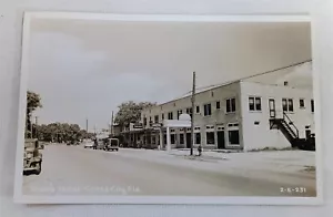 Cartolina fotografica d'epoca Diane Hotel Cross City Florida RPPC 1951 - Foto 1 di 2