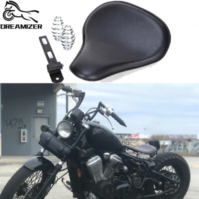 Kits de soporte de resorte de asientos individuales negros para motocicleta Honda Shadow Bobber Chopper Foto 1 de 4