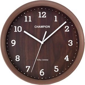 Reloj de pared de cuarzo con efecto madera efecto madera compacto Champion (oscuro) - Imagen 1 de 2