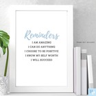 "Reminders List" Affordable Luxury A4 Prints Poster Wall Art Picture Decor