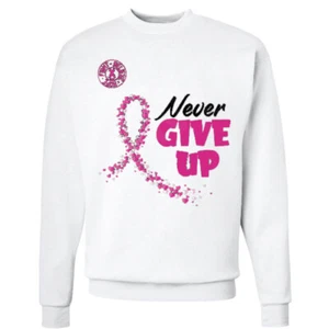 🔥 Suéter Nunca Te Renuncias Concienciación Cáncer de Mama Cinta Rosa Cuello Redondo Sudadera - Imagen 1 de 9