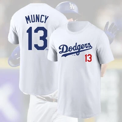 NEW!! Max Muncy #13 Los Angeles Dodgers 2025 Player Name & Number FASTSHIP Gifts - Image 1 of 4