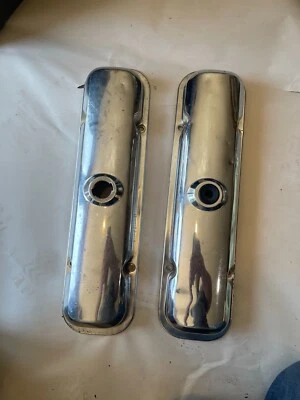 OEM GM 1964-1966 Pontiac GTO Grand Prix Bonneville 389 421 Chrome Valve Covers - Image 1 of 4