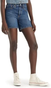 Levi's 501 Women's Size 34 High Rise Mid Thigh Pleased to Meet You Jean Shorts - Picture 1 of 6