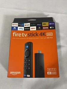 AMAZON FIRE TV Stick 4K MAX, Wi-Fi 6, Alexa Voice Remote Includes TV control - Picture 1 of 7