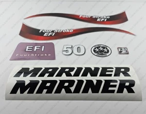 Mariner 50 hp Four Stroke EFI 2014 outboard engine decals sticker set - Picture 1 of 5