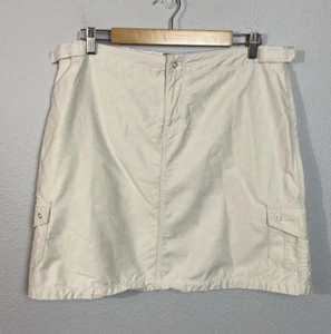Horny Toad Womens Skirt Short Size 12 Light Tan Cargo Pockets Adjustable Outdoor - Picture 1 of 4