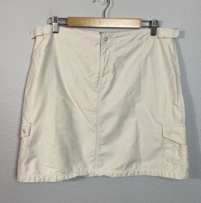 Horny 蟾蜍女式短裙 12 码浅棕褐色工装袋可调节户外 — 第 1/4 张图片