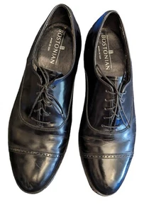 Herren Bostonian 8,5D Echtleder Oxford Schnürschuh • schwarz - Bild 1 von 8