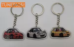 JDM Cars keyring Drift S13 200sx Mx5 Mazda Civic Ek Car Vtec Keychain Key Fob UK - Picture 1 of 7