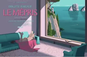 LE MEPRIS / THE CONTEMPT - BARDOT / GODARD - LAURENT DURIEUX SMALL MOVIE POSTER - Picture 1 of 1