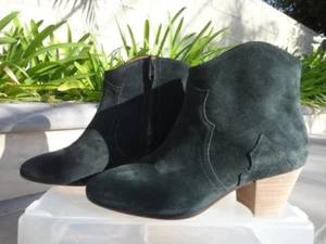 Isabel Marant Etoile DICKER Suede Boot w/Zip, Faded Black, France, Wmn Sz 37 NIB - Picture 1 of 12