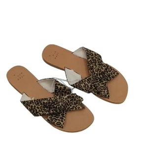 A New Day Sandals Womens Size 7 Animal Print Livia Slide Flat Summer Spring - Picture 1 of 6