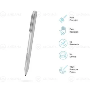 Active Tablet Stylus Pen for Microsoft Surface some Dell, HP, ASUS 1024pp Silver - Picture 1 of 6