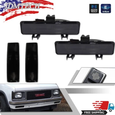 All Smoked Front Corner + Turn Signal Lights for 83-94 Chevy Blazer & 82-93 S10 - Image 1 of 4