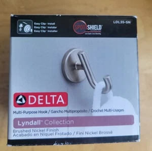 Delta Lyndall Single Multi-Purpose Hook Brushed Nickel LDL35-SN - Picture 1 of 2