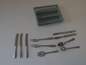 Cubiertos de aluminio para niños vintage cubiertos 10 piezas EE. UU. y Alemania - Imagen 1 de 7