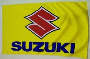 Suzuki Yellow Flag 3x5 FT Banner Flag Car Show Racing Garage Workshop - Foto 1 di 3