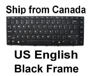 Keyboard for HP ProBook 430 G5 440 G5 445 G5 - US English Black Frame - Picture 1 of 2