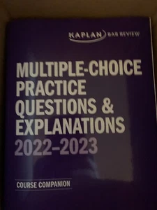 2023 Kaplan Bar MBE Multiple Choice Practice Questions and Explanations & Barbri - Picture 1 of 1