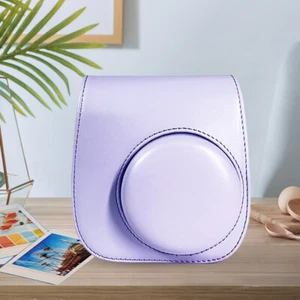 Sofortbildkamera Taschen PU Leder für Fujifilm Instax Mini 12/11/9/8 (lila) - Bild 1 von 10