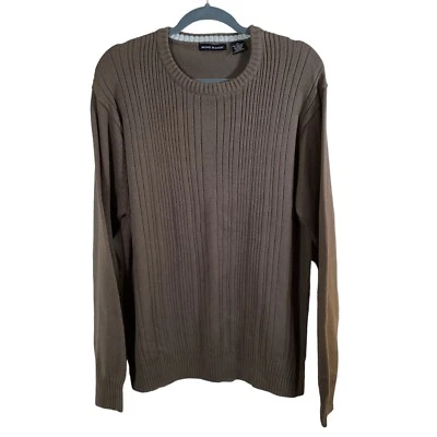 Michael Brandon Men’s Brown Crew Neck Long Sleeve Sweater.  Size XL - Image 1 of 4