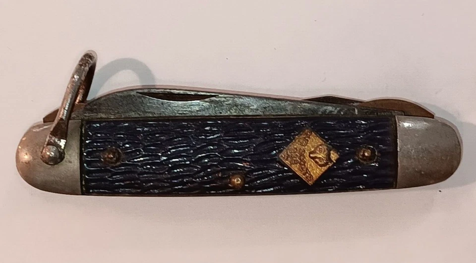 Camillus USA Cub Scout Pocket Knife Vintage 1960s w Cub Scout Logo Blue - Image 1 of 4