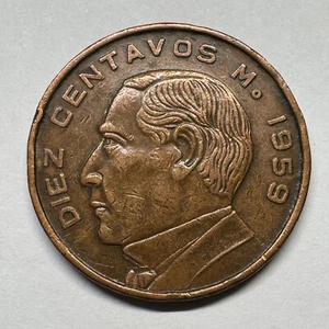 1959 Mexico 10 Centavos - Beautiful Coin - #B-091 - Picture 1 of 2