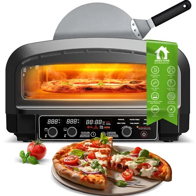 TurboTronic Pizzaofen 37cm große Pizza Stein 2200W Indoor/Outdoor Flammkuchen  - Bild 1 von 4