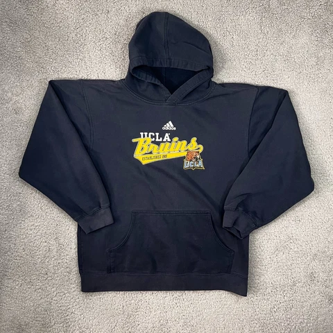 Adidas UCLA Bruins Pullover Hoodie Youth L/XL Navy Blue College Wear Casual Cover