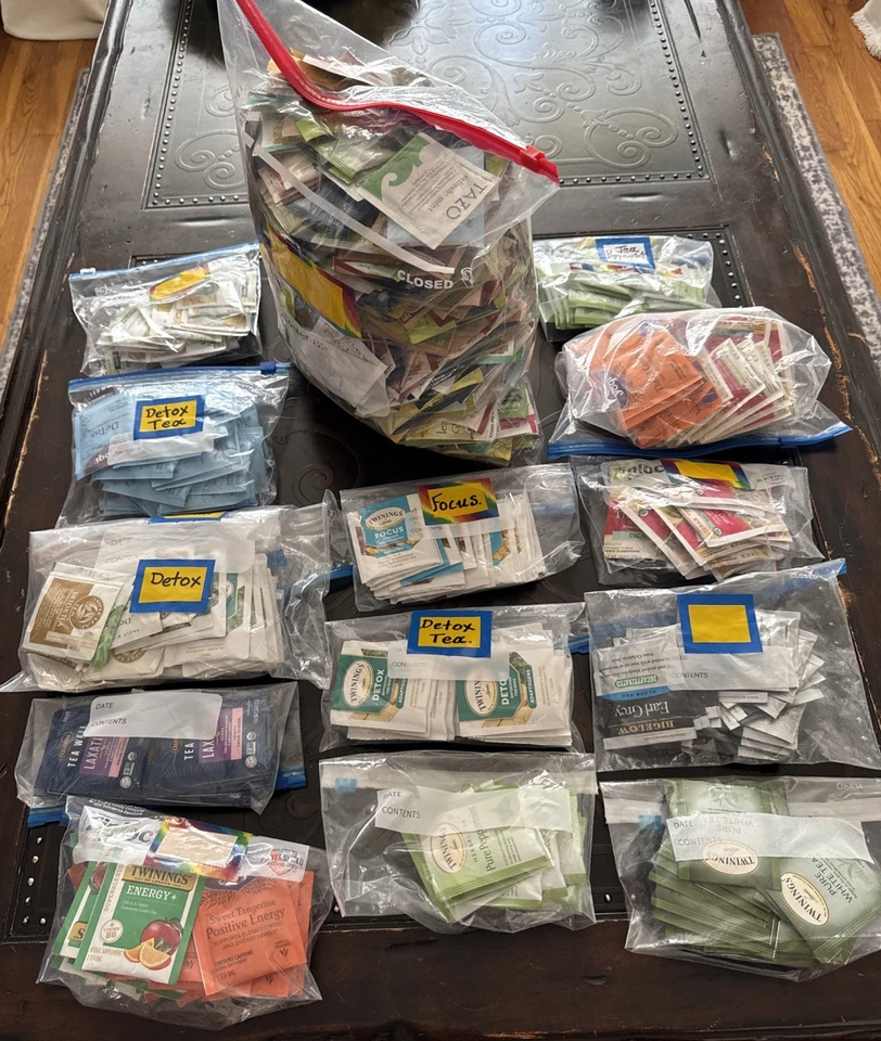 ENORME LOTE DE BOLSAS DE TÉ Yogi Celestial Bigelow Twining’s DETOX ENERGY FOCUS Big Set Foto 1 de 4