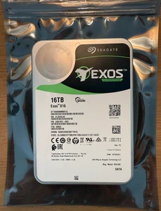 16TB Seagate Exos X16, ST16000NM001G, 7200 rpm, SATA - Afbeelding 1 van 3
