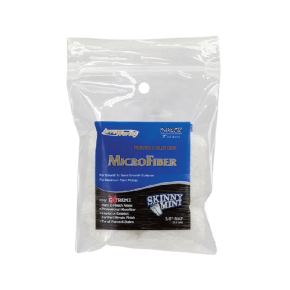 GROSVENOR DECORATING SUPPLIES Arroworthy Skinny Mini Roller Sleeve 2" - 2 Pack