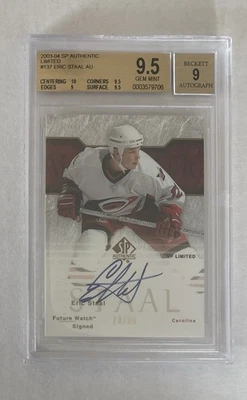 Eric Staal SPA Future Watch RC Rookie Auto Autograph Gold 19/50 BGS 9.5 RARE - Image 1 of 2