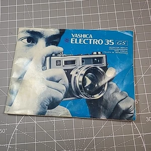 VINTAGE 1970's YASHICA Japan ELECTRO 35 GS Electronic CAMERA User Print MANUAL - Picture 1 of 3