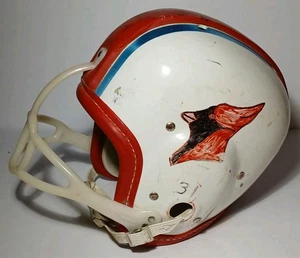 7 1/8 1960s Vintage Football Helmet Kent Stripe Pad Plainville Kansas Cardinals - Bild 1 von 23