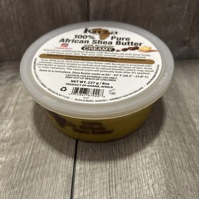 Kuza 100 % pura manteca de karité africana pura cremosa con borutu 8 oz Foto 1 de 3