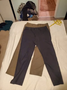 Jack Archer Herren 33x30 Golfhose 1 schwarz und eine braun 2 Hosen Set - Bild 1 von 17