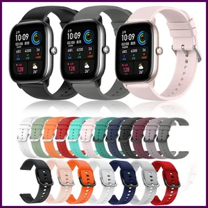 Per Amazfit Bip 3 Pro/S Lite/U Pro/GTR 42mm Correa 20mm Cinturino Silicone - Foto 1 di 55