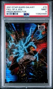 2021 Star Wars Galaxy Fall of a Jedi Prism Refractor /75 PSA 9 MINT - Picture 1 of 3